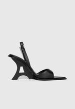 L'Eiffel - Open-Toe Slingback Heels - Black