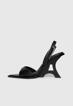 L'Eiffel - Open-Toe Slingback Heels - Black