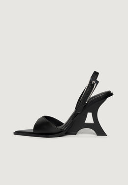 L'Eiffel - Open-Toe Slingback Heels - Black