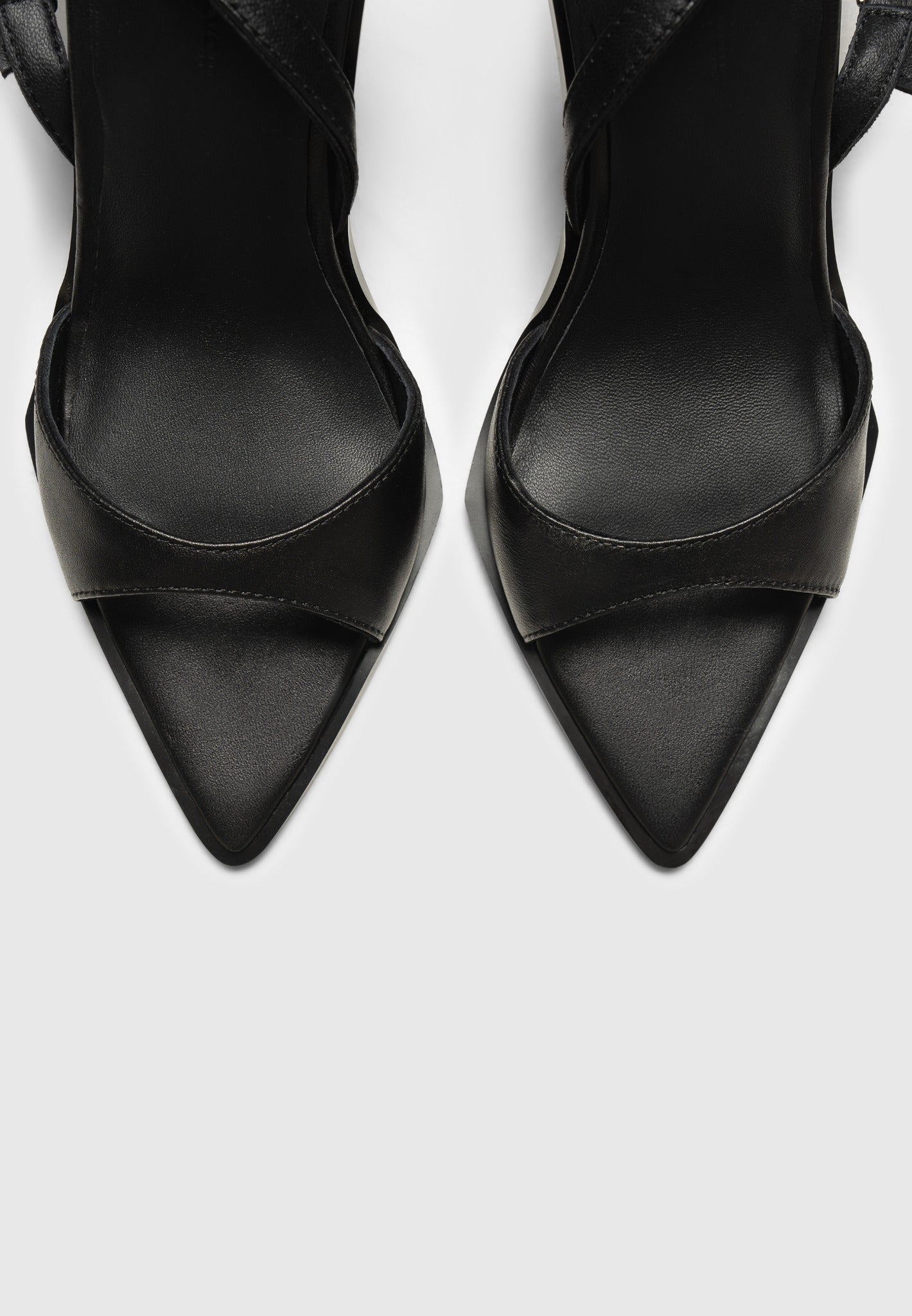 L'Eiffel - Open-Toe Slingback Heels - Black