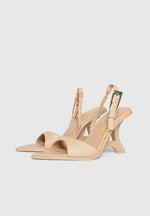 L'Eiffel - Open-Toe Slingback Heels - Nude