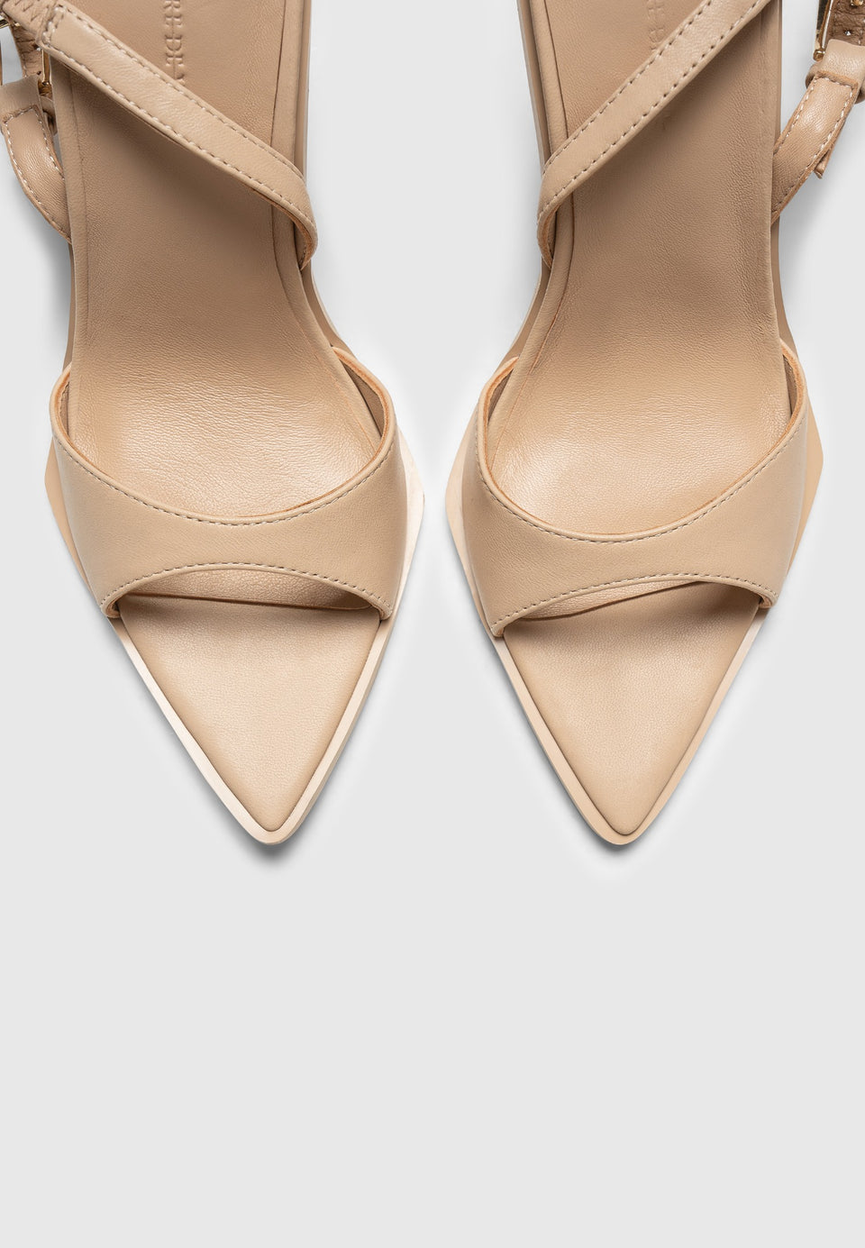 L'Eiffel - Open-Toe Slingback Heels - Nude