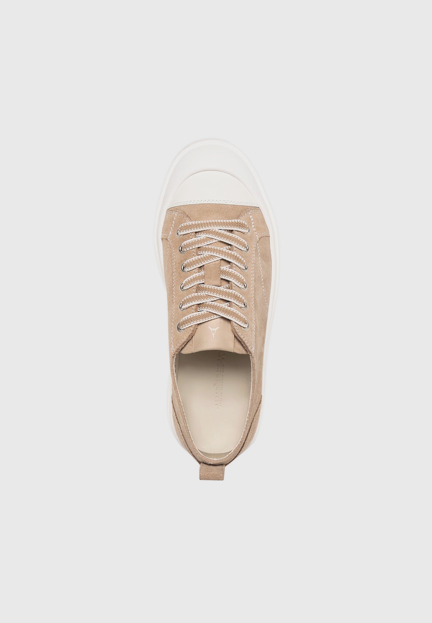 Vienna - Suede Contrast Stitch Sneaker - Beige