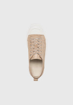 Vienna - Suede Contrast Stitch Sneaker - Beige