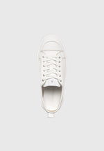 Vienna - Leather Contrast Stitch Sneaker - White