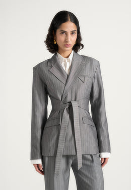delphine-pinstripe-wrap-tie-blazer-grey