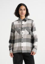 Rune - Unisex Check Overshirt - Black