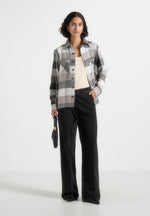 Rune - Unisex Check Overshirt - Black