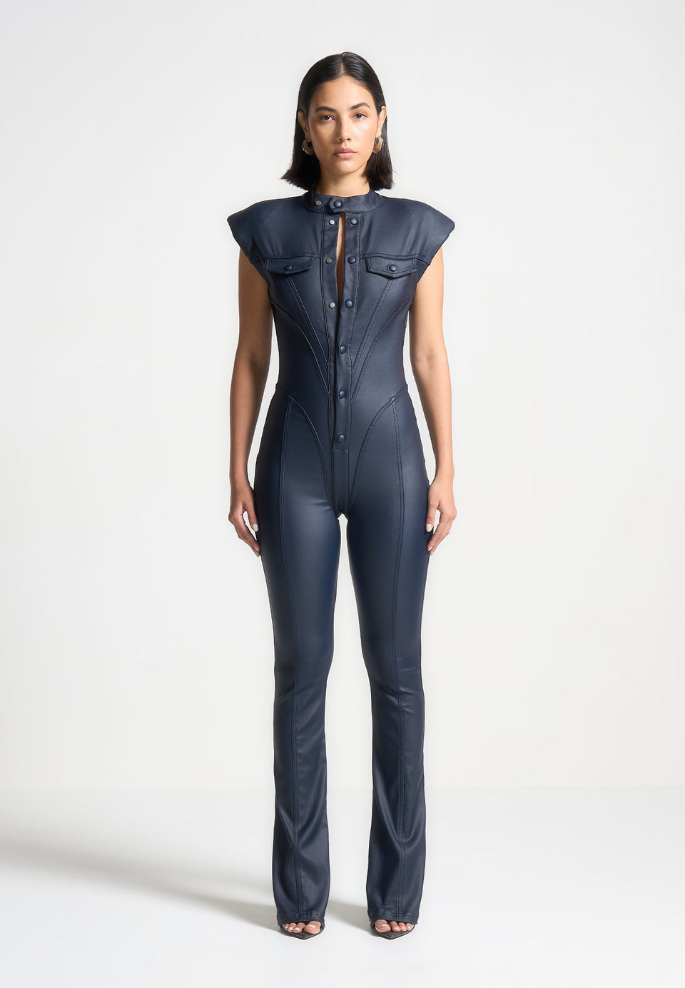 annette-wax-coated-denim-jumpsuit-indigo