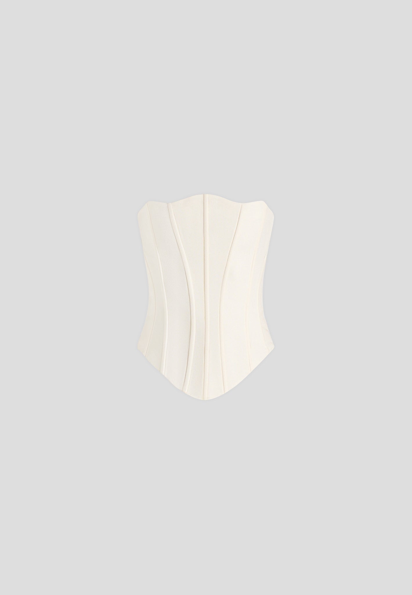 Scarlett - Tailored Lace Up Corset - Off White