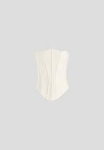 Scarlett - Tailored Lace Up Corset - Off White