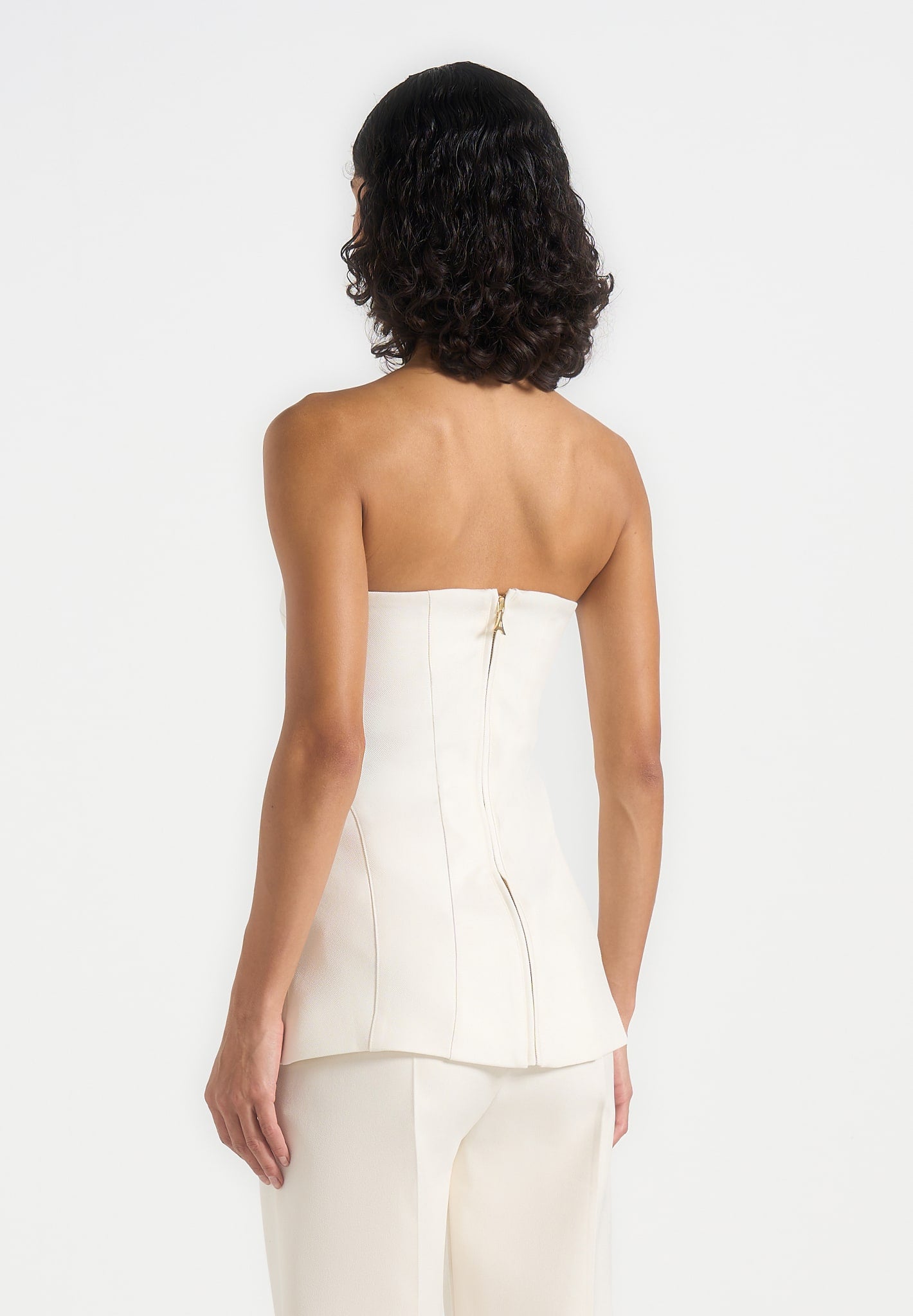 Viviane - Clasp Detail Bandeau Top - Off White