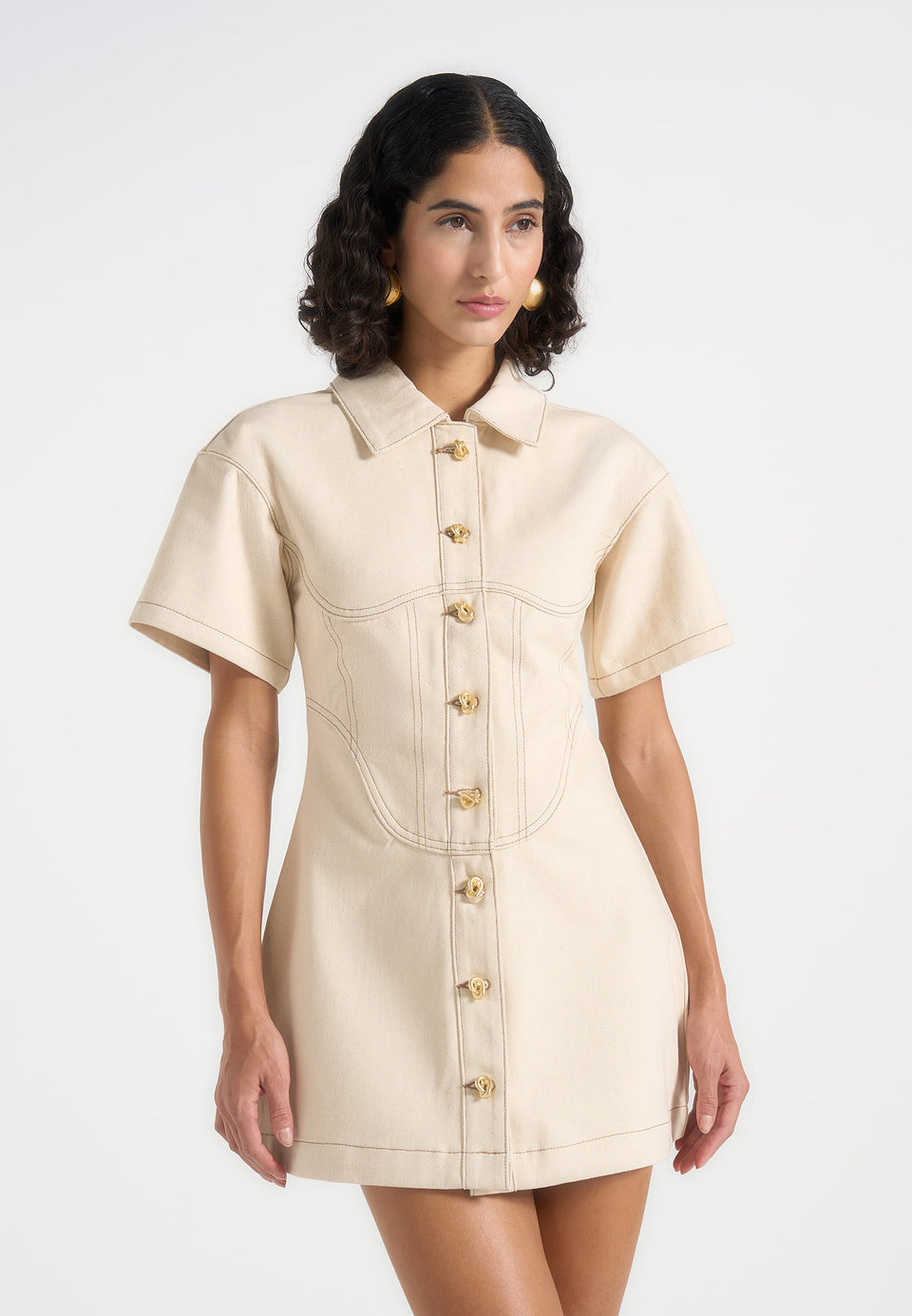 mathilde-denim-corset-contrast-stitch-dress-cream