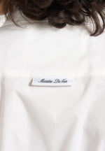 Malia - Sleeveless Tie Waist Cropped Shirt - White