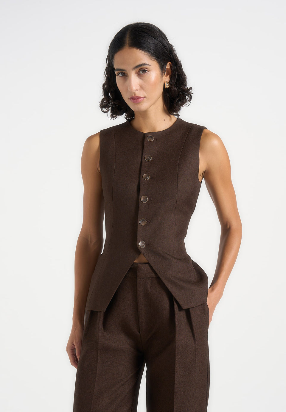 maisie-tailored-crew-neck-cinch-waistcoat-brown