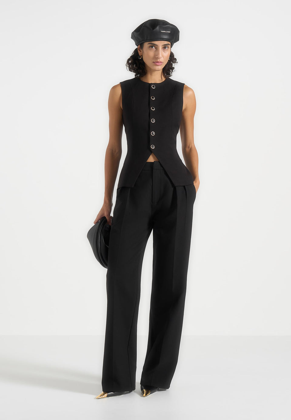 maisie-tailored-crew-neck-cinch-waistcoat-black
