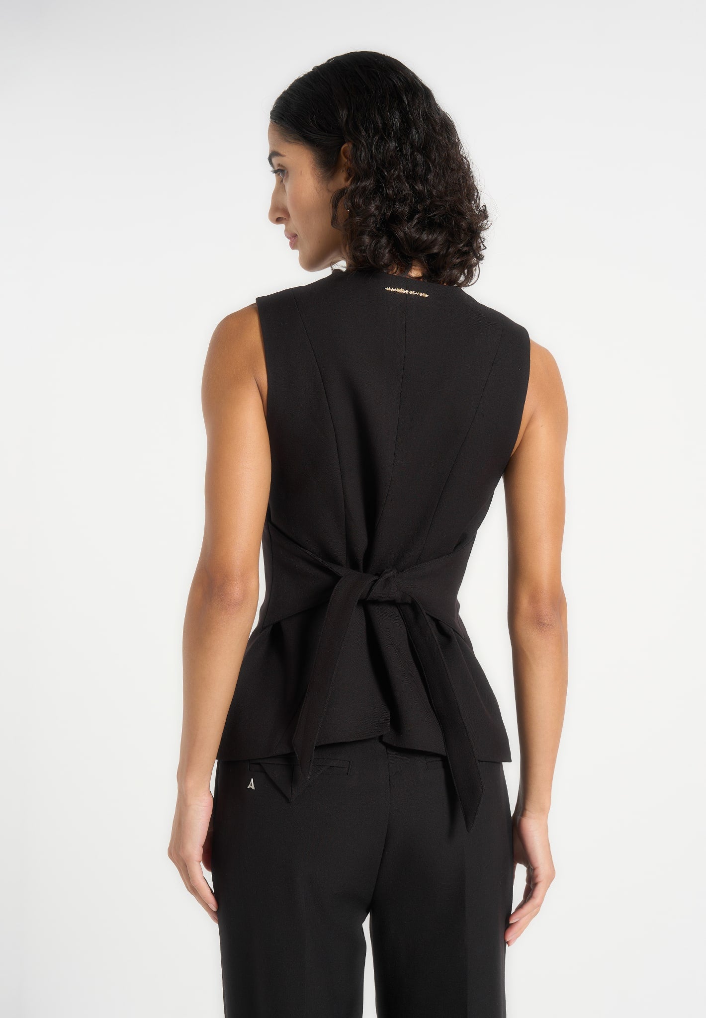 maisie-tailored-crew-neck-cinch-waistcoat-black