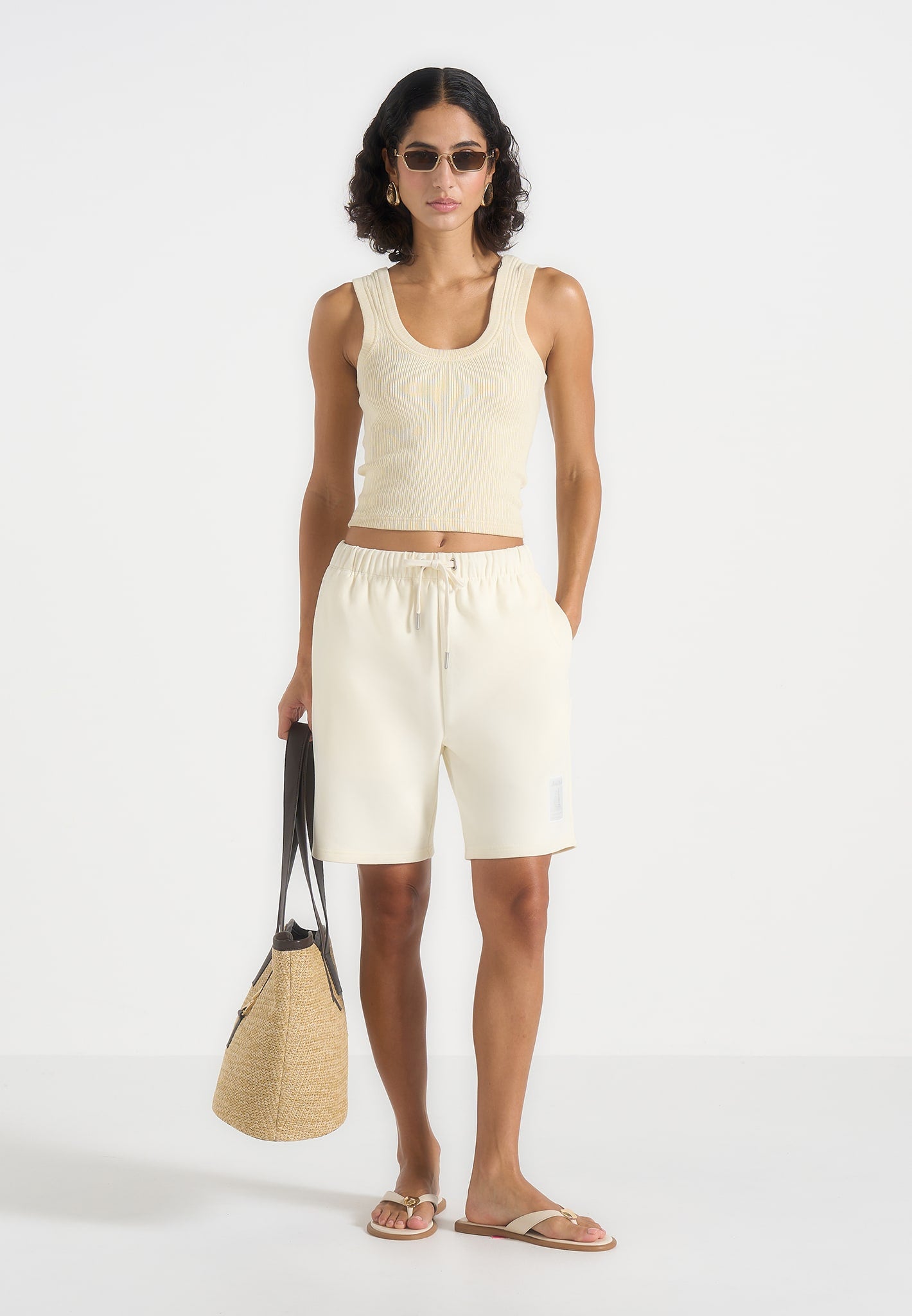 SH001 - Unisex Cotton Shorts - Cream