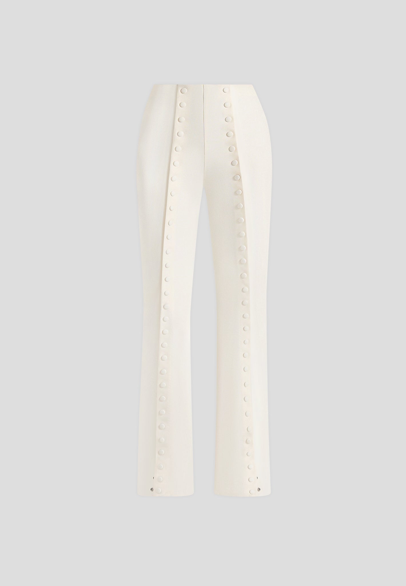 Therese - Tailored Button Detail Trousers - Off White