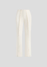 Therese - Tailored Button Detail Trousers - Off White