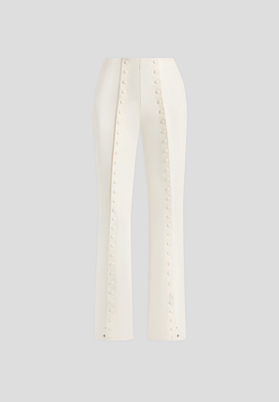 Therese - Tailored Button Detail Trousers - Off White
