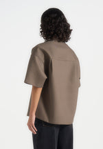 Brook - Unisex Signature Twill Boxy Shirt - Olive