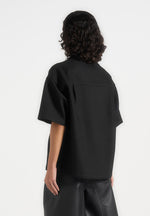 Brook - Unisex Signature Twill Boxy Shirt - Black