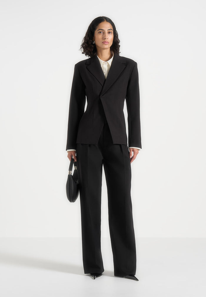 Beatrice - Tailored Cinched Blazer - Black