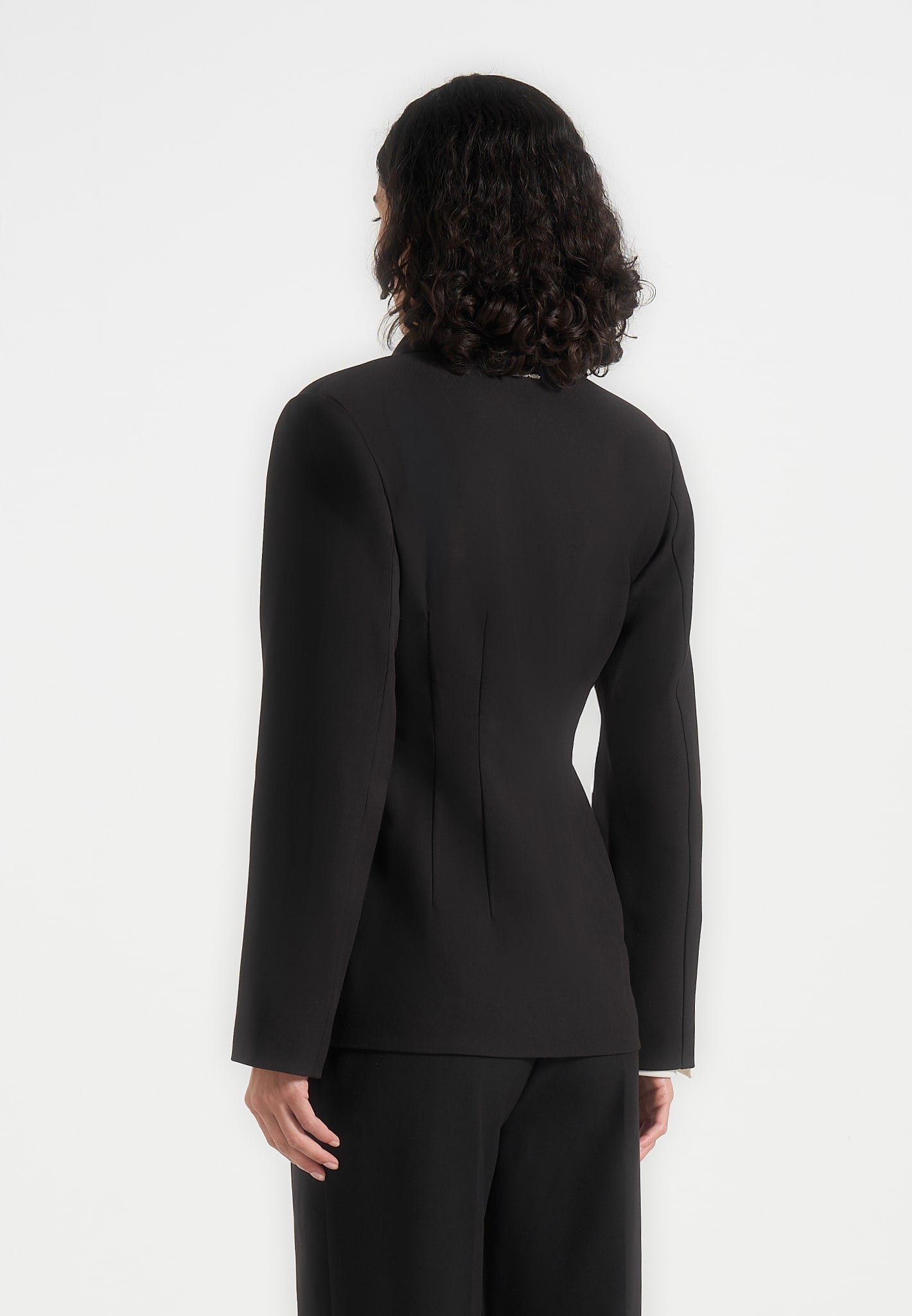 Beatrice - Tailored Cinched Blazer - Black