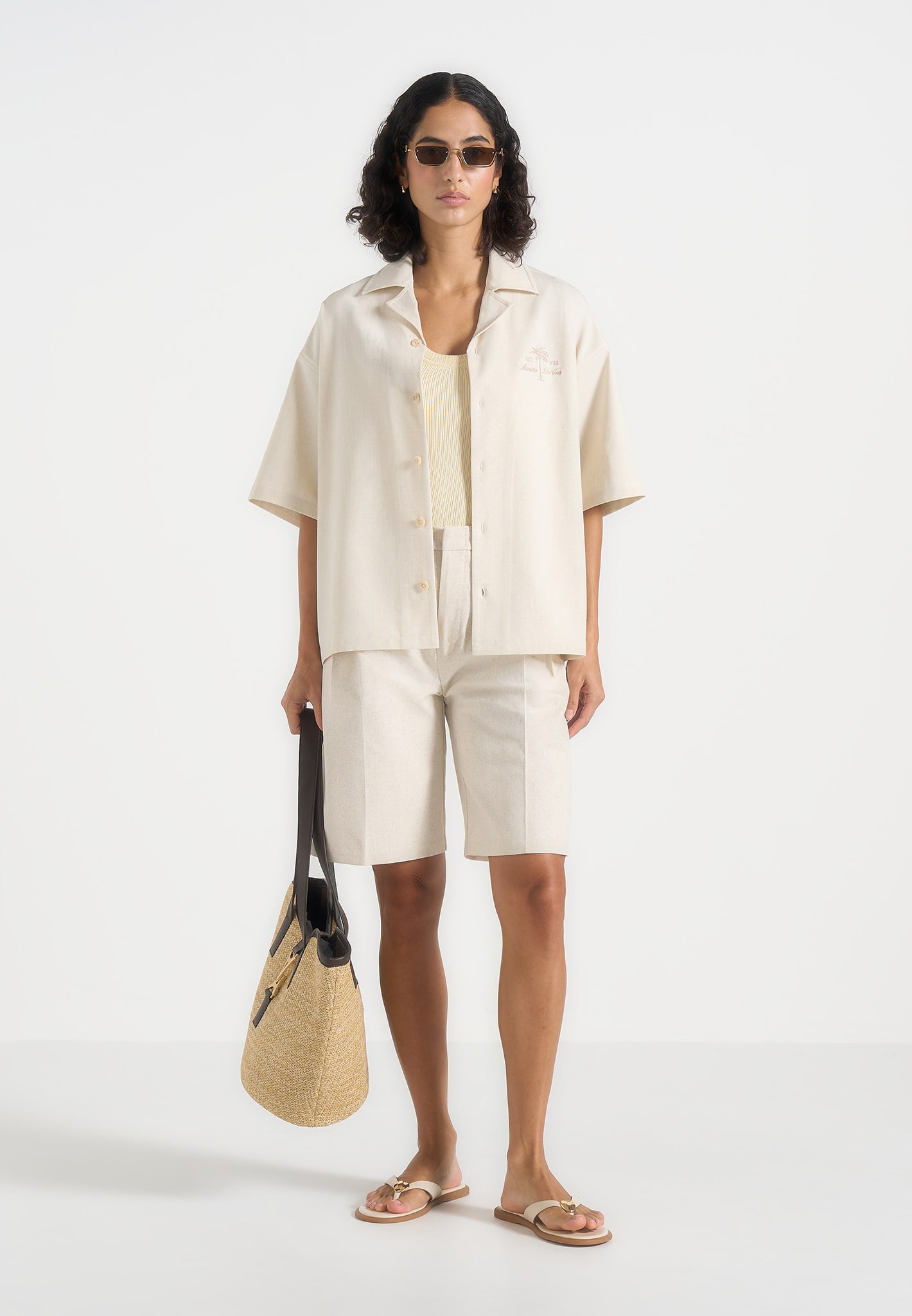 alexis-unisex-cote-dazur-boxy-shirt-cream