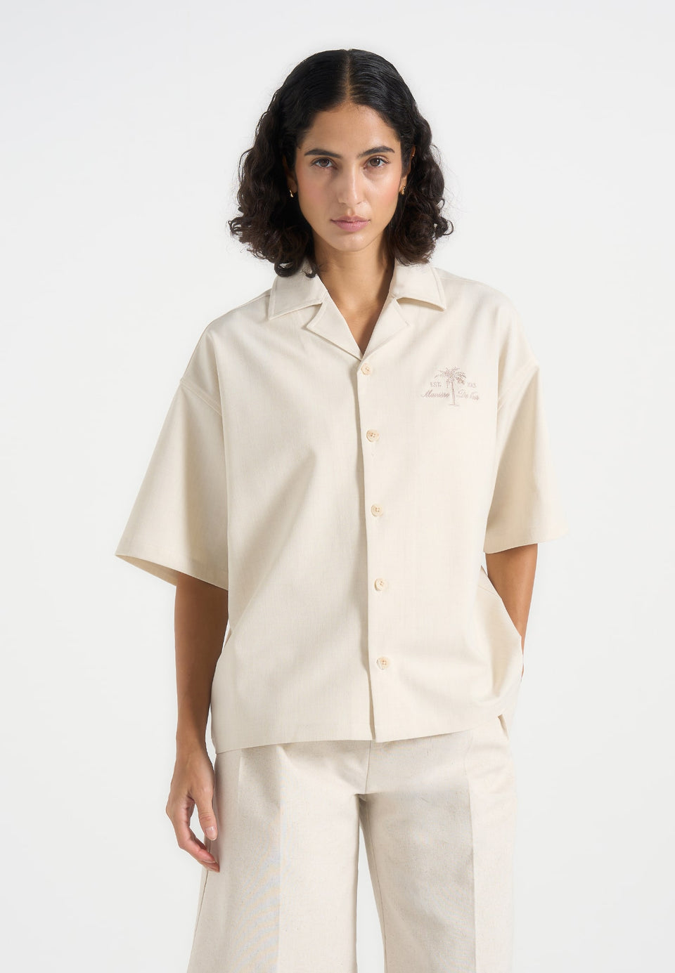 alexis-unisex-cote-dazur-boxy-shirt-cream