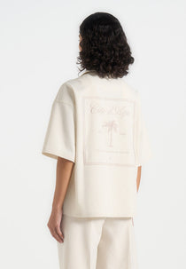 Alexis - Unisex Cote d'Azur Boxy Shirt - Cream