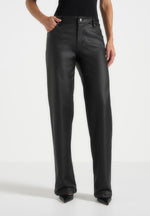 Florence - Wax Effect Jeans - Black