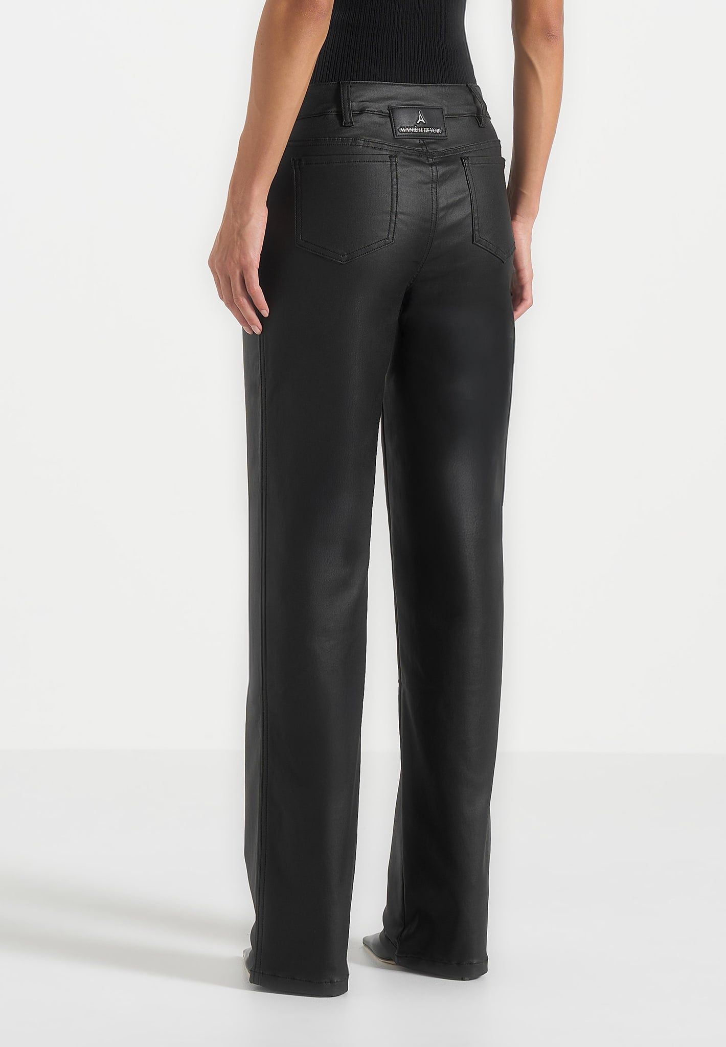 Florence - Wax Effect Jeans - Black