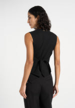 Christine - Tailored Cinched Waistcoat - Black