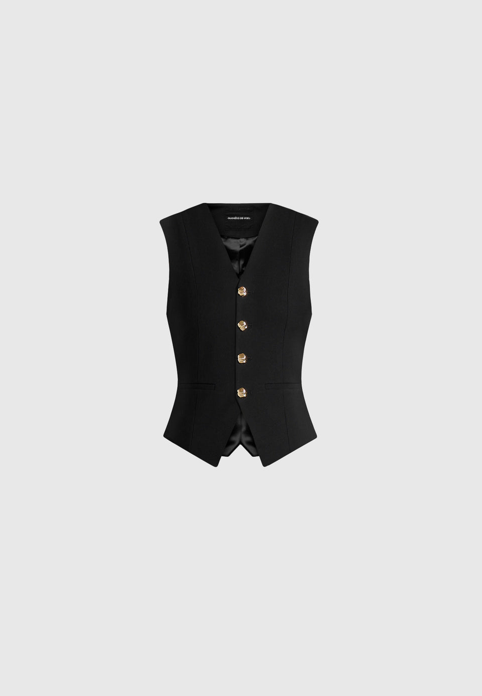 Christine - Tailored Cinched Waistcoat - Black