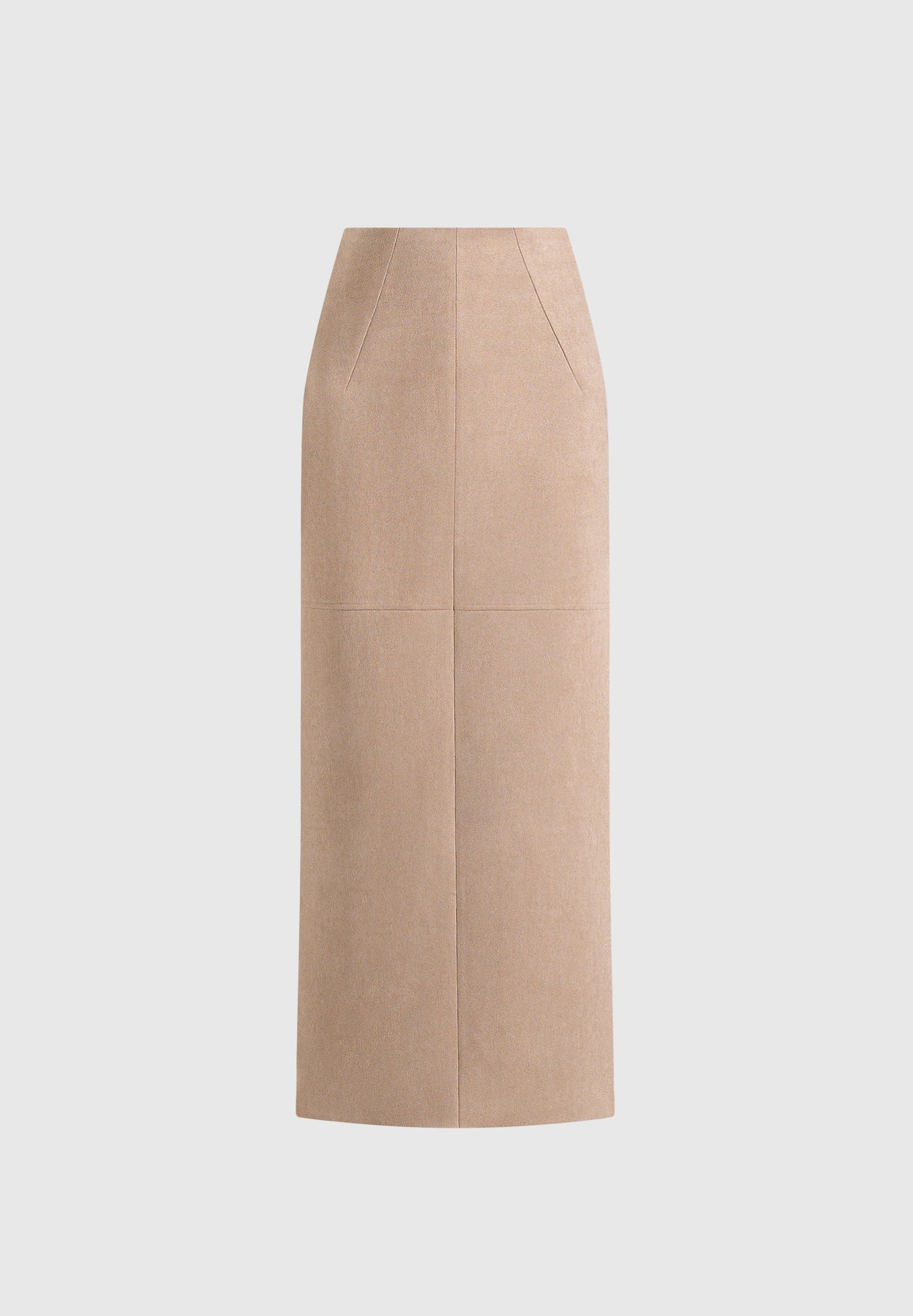 Celie - Suede Maxi Skirt - Beige