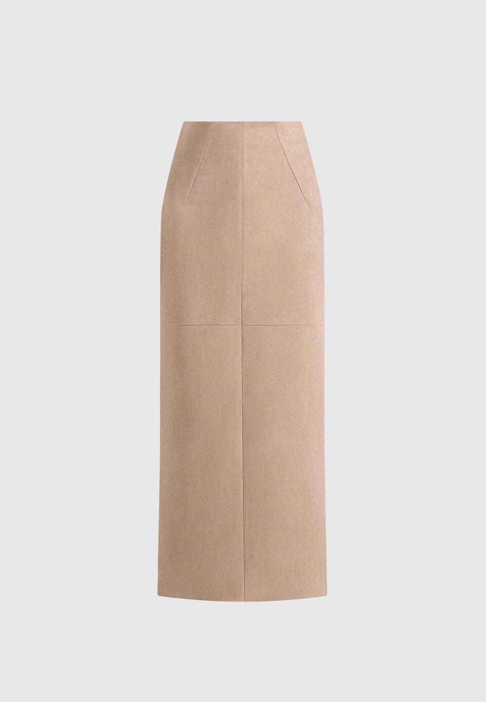 Celie - Suede Maxi Skirt - Beige