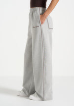 Morgan - Unisex Whipstitch Regular Joggers - Light Grey