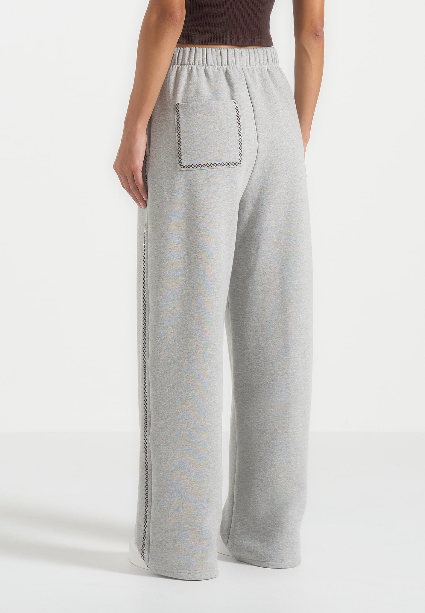 Morgan - Unisex Whipstitch Regular Joggers - Light Grey