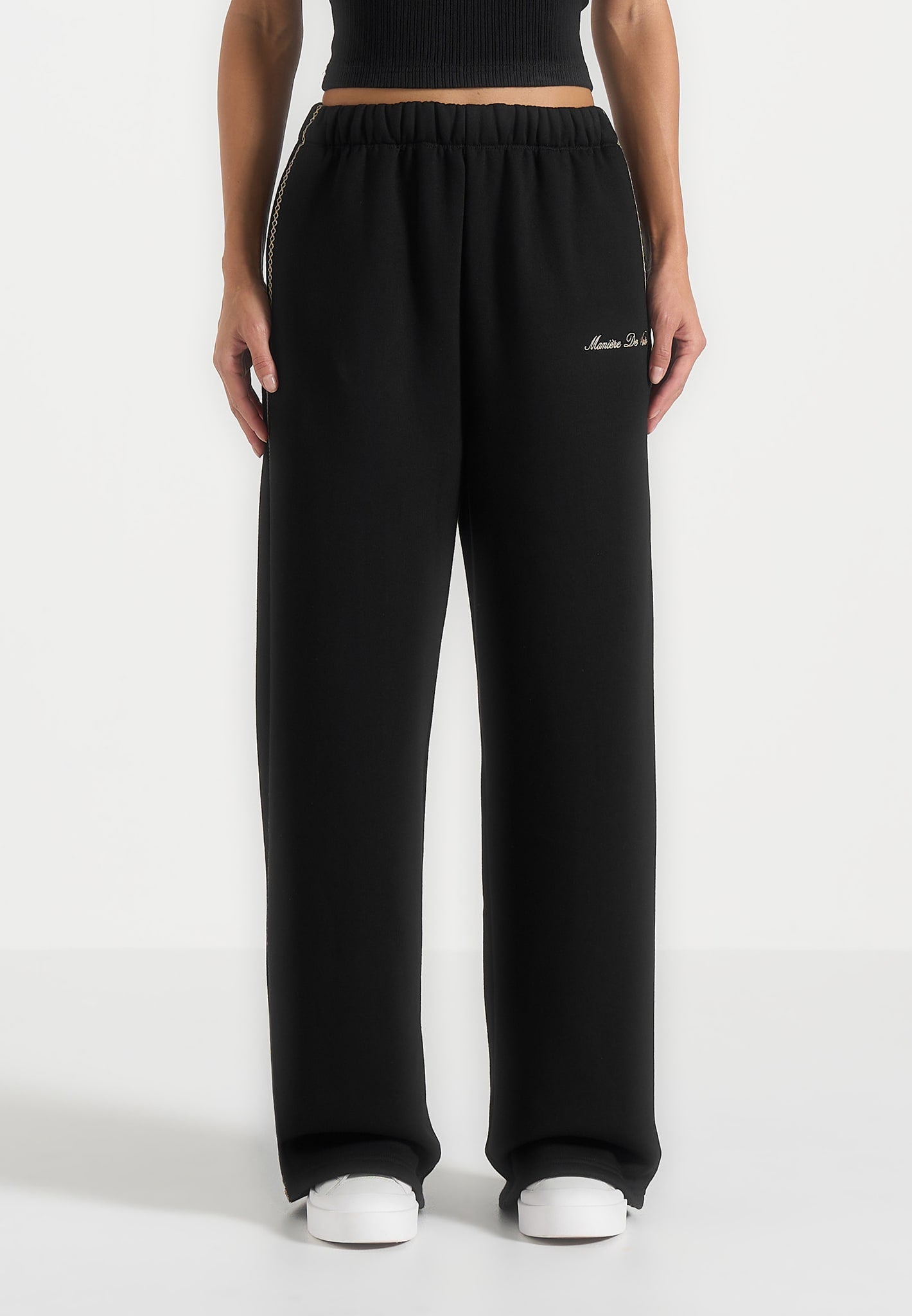 morgan-unisex-whipstitch-regular-joggers-black