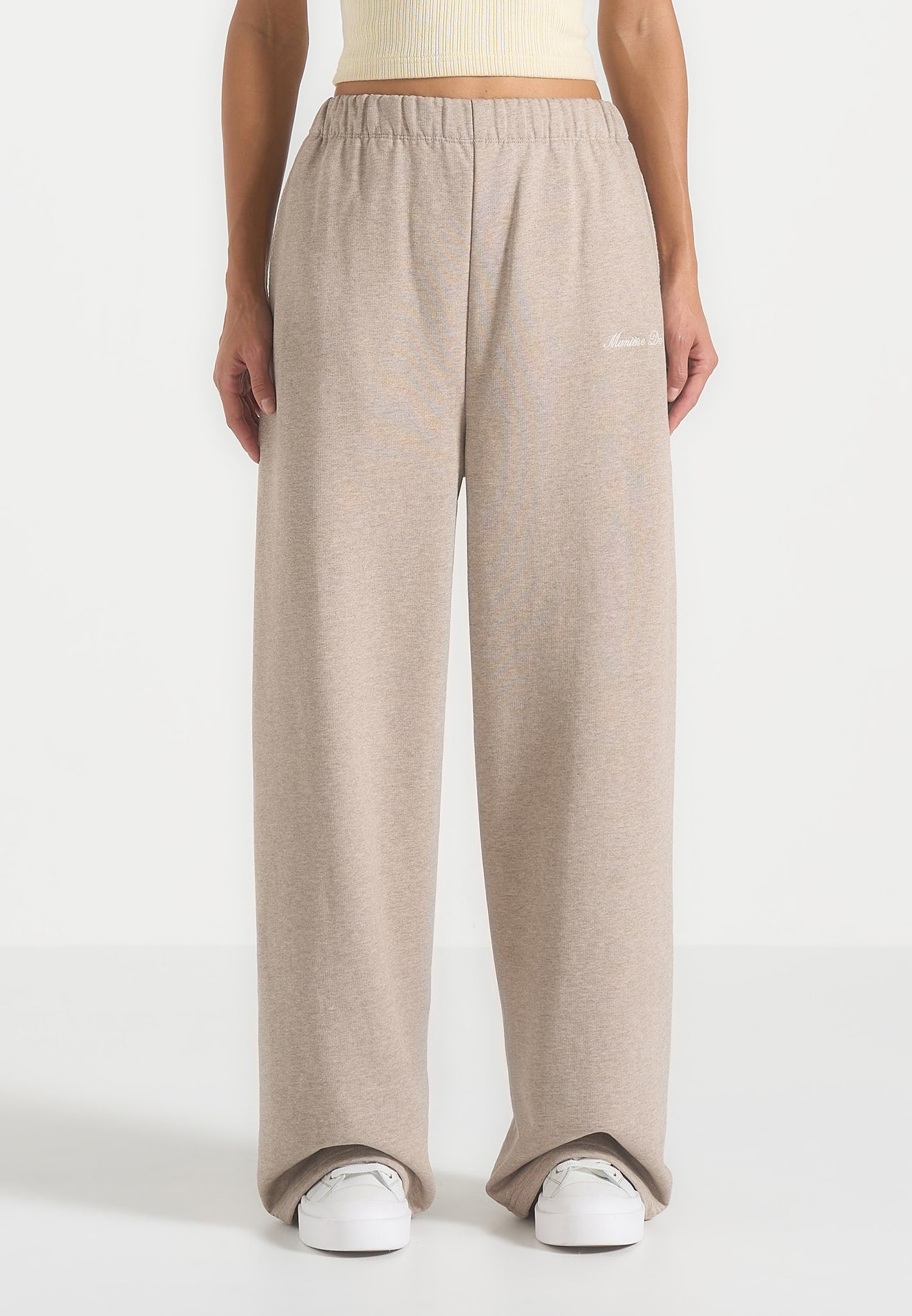 Morgan - Unisex Whipstitch Wide Leg Jogger - Taupe