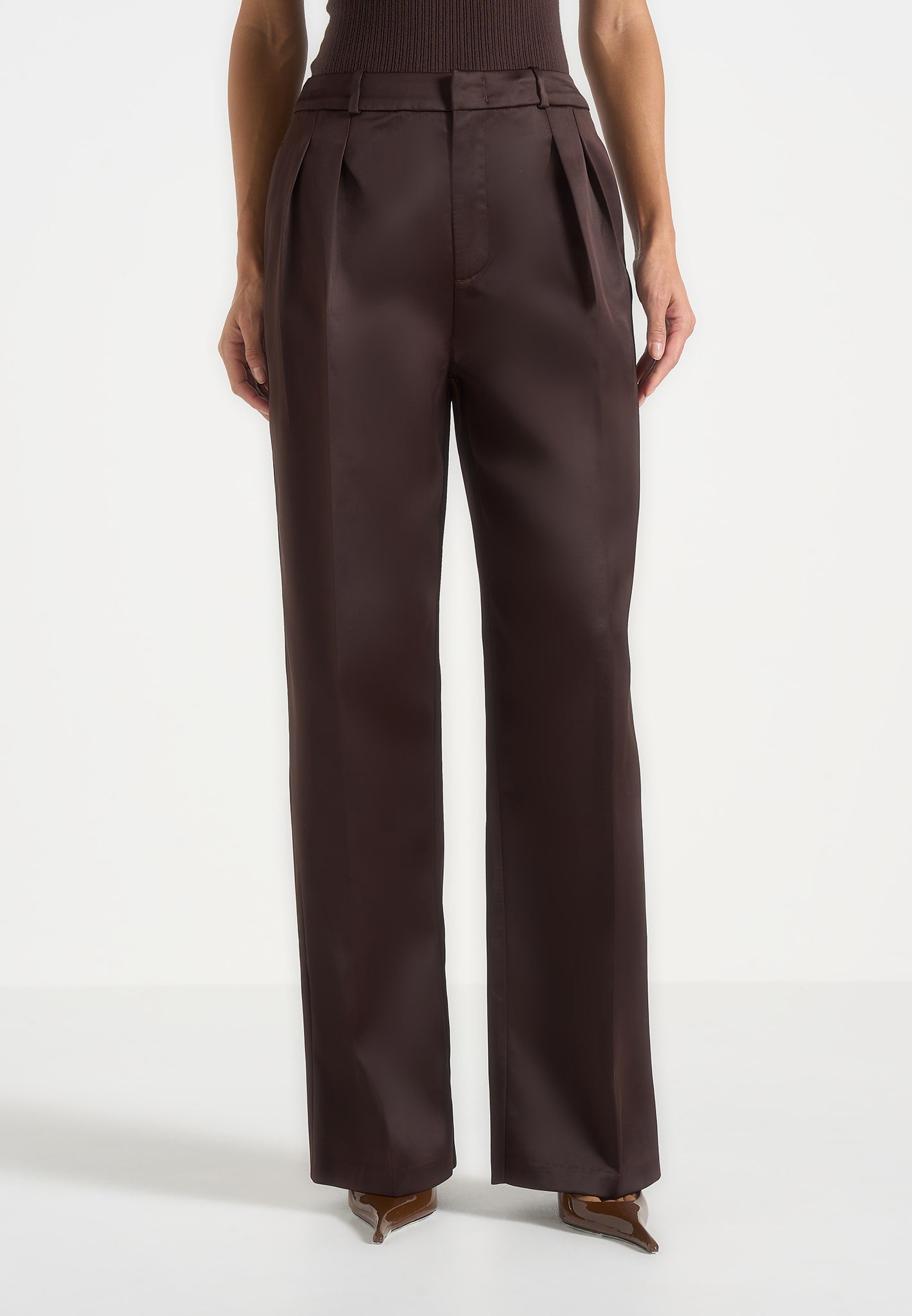 julie-satin-twin-pleat-trousers-brown