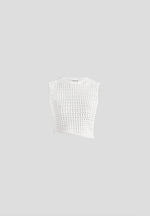 Kelsey - Pointelle Asymmetric Top - Cream