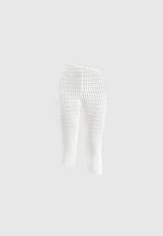 Piper - Pointelle Asymmetric Capri Leggings - Cream