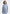 Fern - Linen Midi Shirt Dress With Tie Waist - Blue