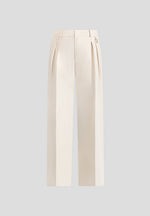 Ingrid - Linen Twin Pleat Trousers - Natural