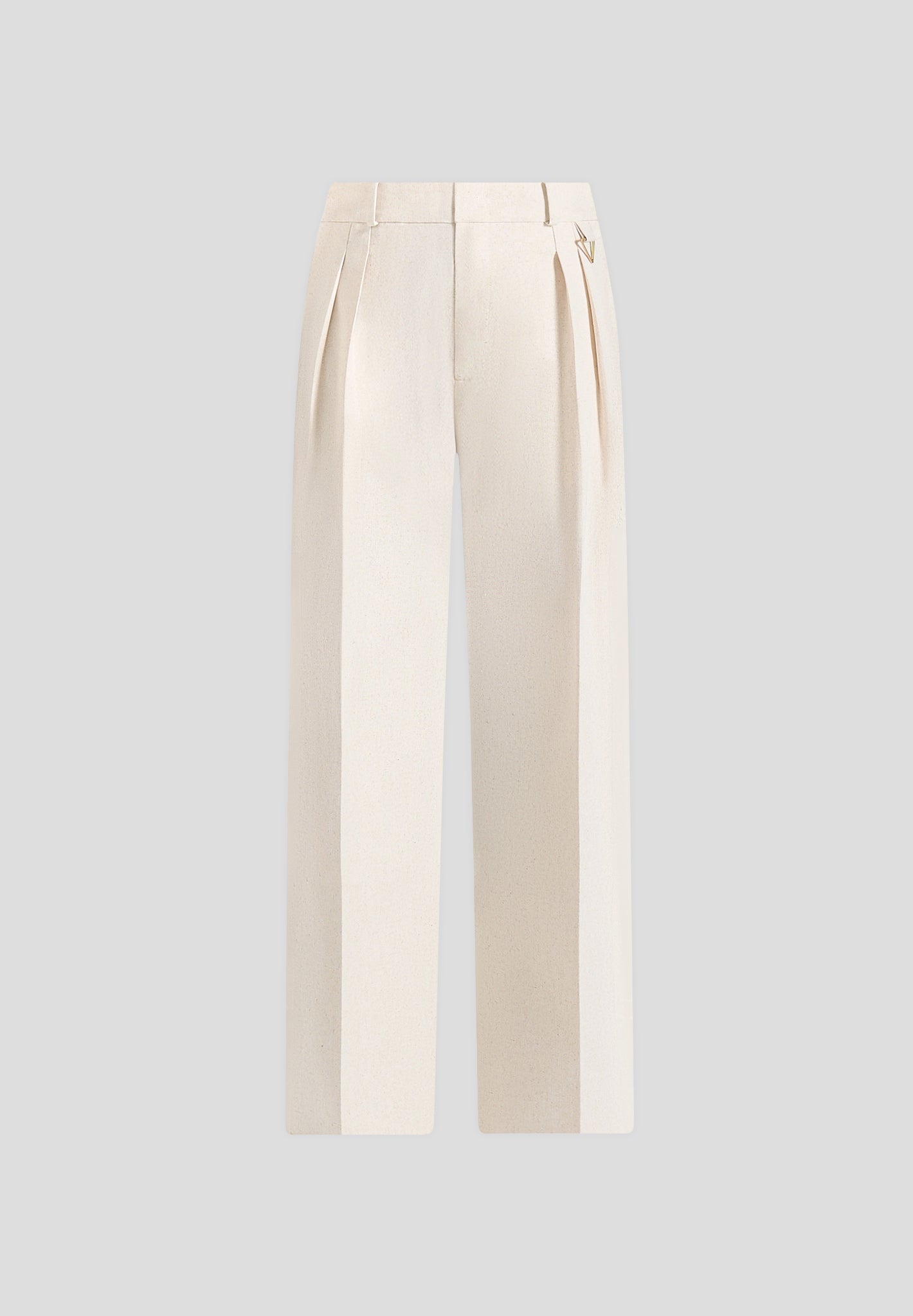 Ingrid - Linen Twin Pleat Trousers - Natural