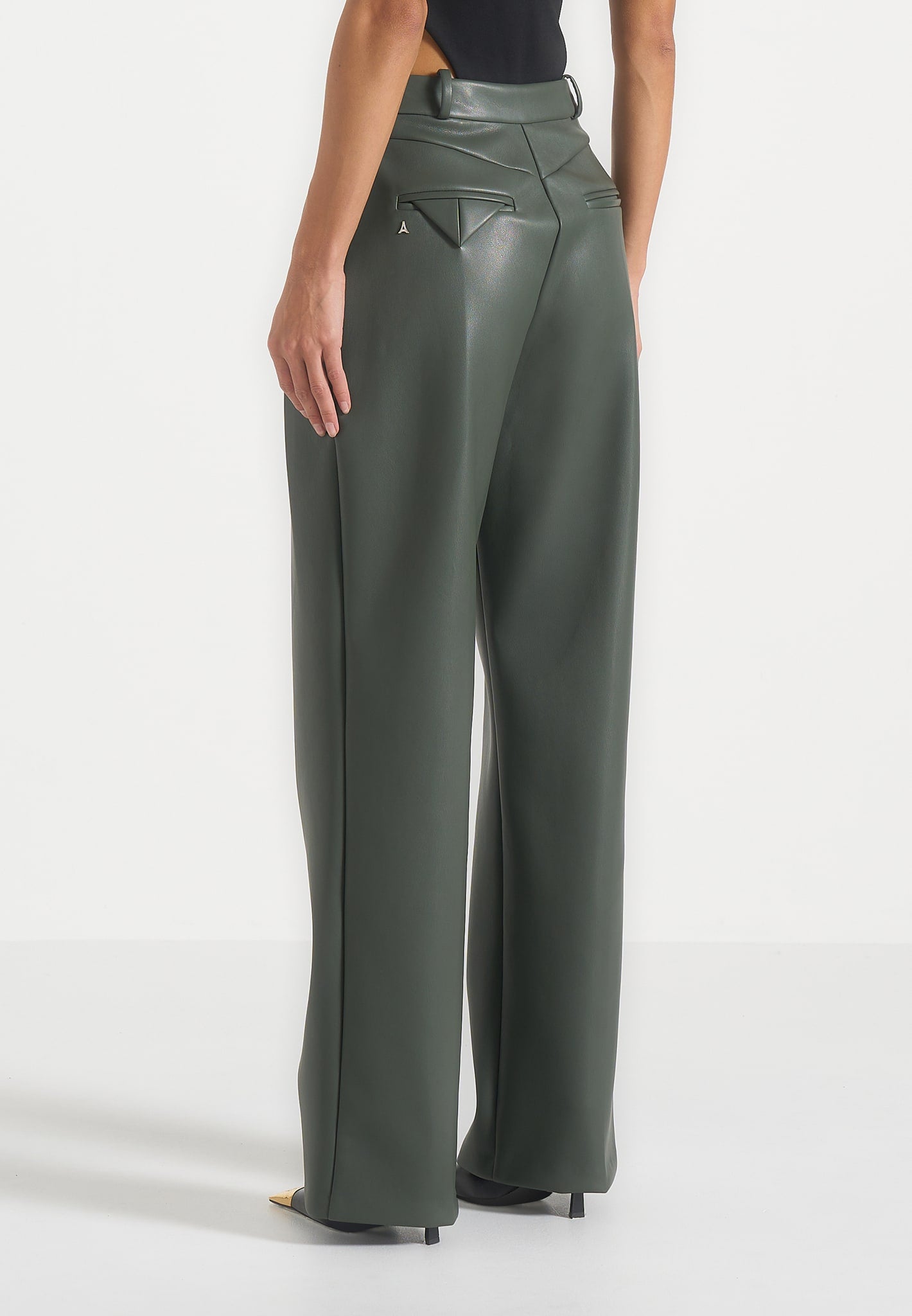 julie-leather-twin-pleat-trousers-olive
