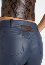 Florence - Wax Effect Jeans - Indigo